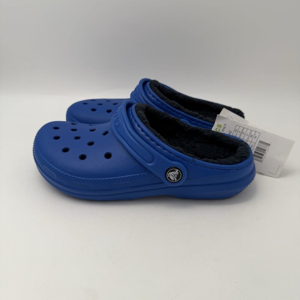 NEW Crocs Classic Clog Fleece Lined Blue Bolt Crocs Size Kids J3 Youth Size 3 - Picture 5 of 8